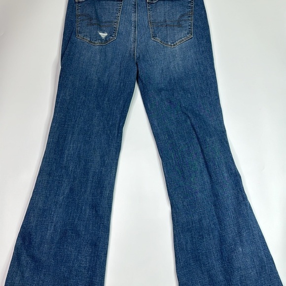 American Eagle Stretch Super hi Rise Flare Jeans Size 6 - Picture 7 of 14